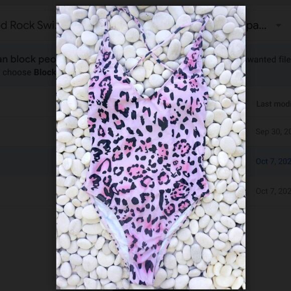 NWT Large Pink Leopard One Piece Women's Swimsuit/Bodysuit - Picture 5 of 12